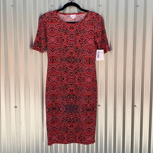 NWT Lularoe Julia Print Dress XS - Picture 1 of 7